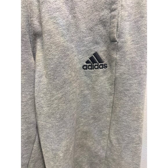 Adidas Kids Gray Sweatpants Size 10-12Cotton Blend Elastic Waist & Cuffed Bottom - Picture 2 of 13